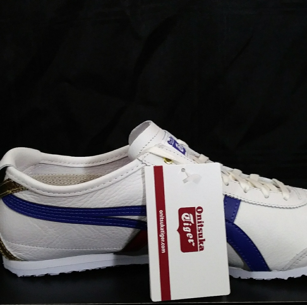 NIB! Onitsuka Tiger Mexico 66 Wht/Drk Blue Unisex - Picture 2 of 8
